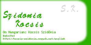 szidonia kocsis business card